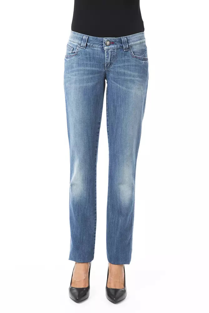 Blue cotton women's jeans