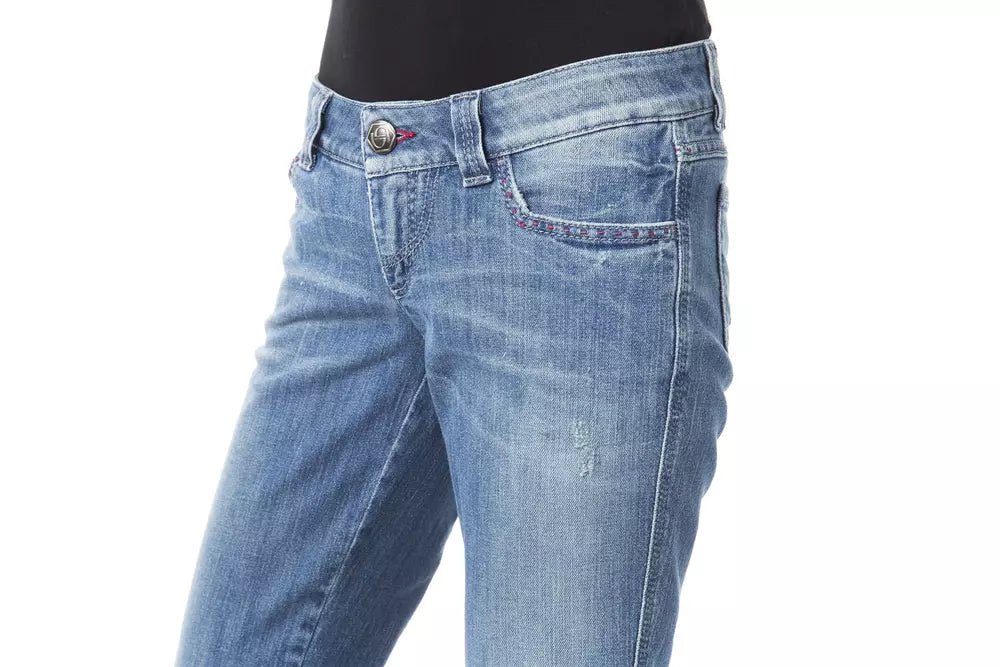 Blue cotton women's jeans