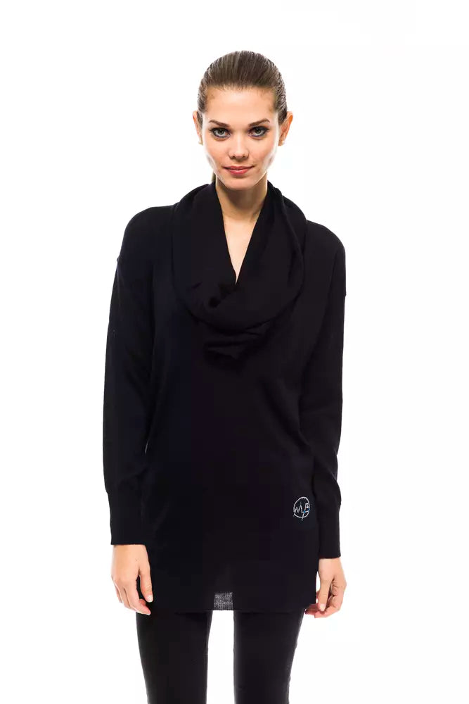 Blue wool sweater for women