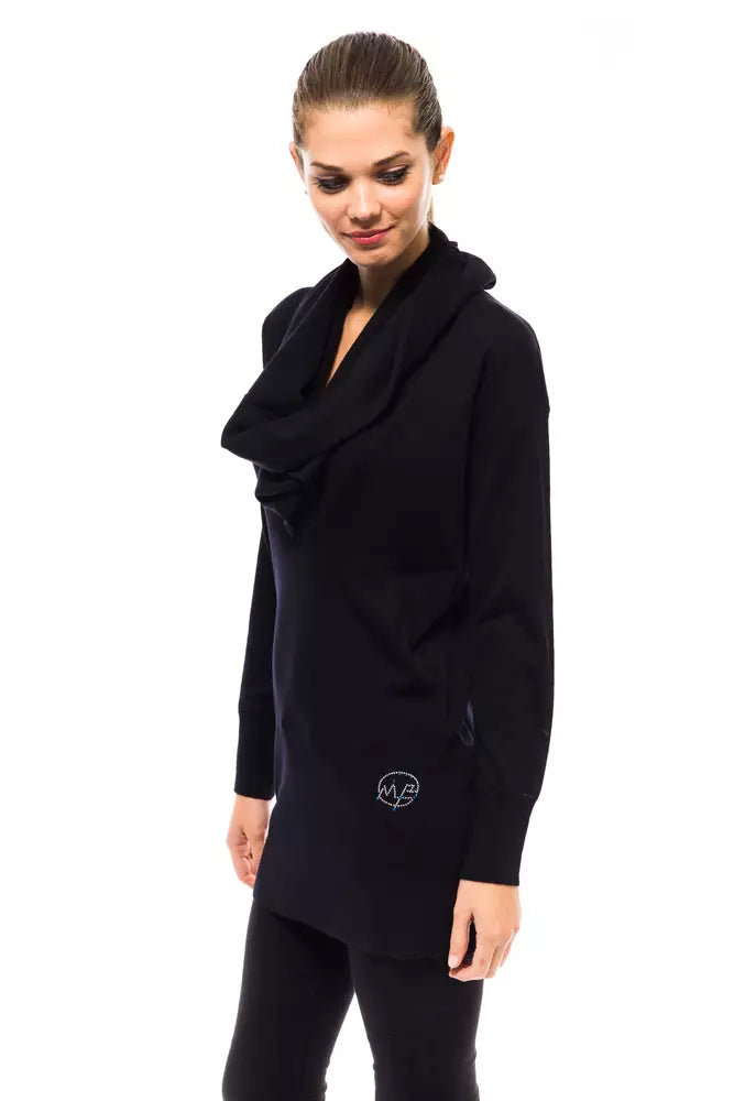 Blue wool sweater for women