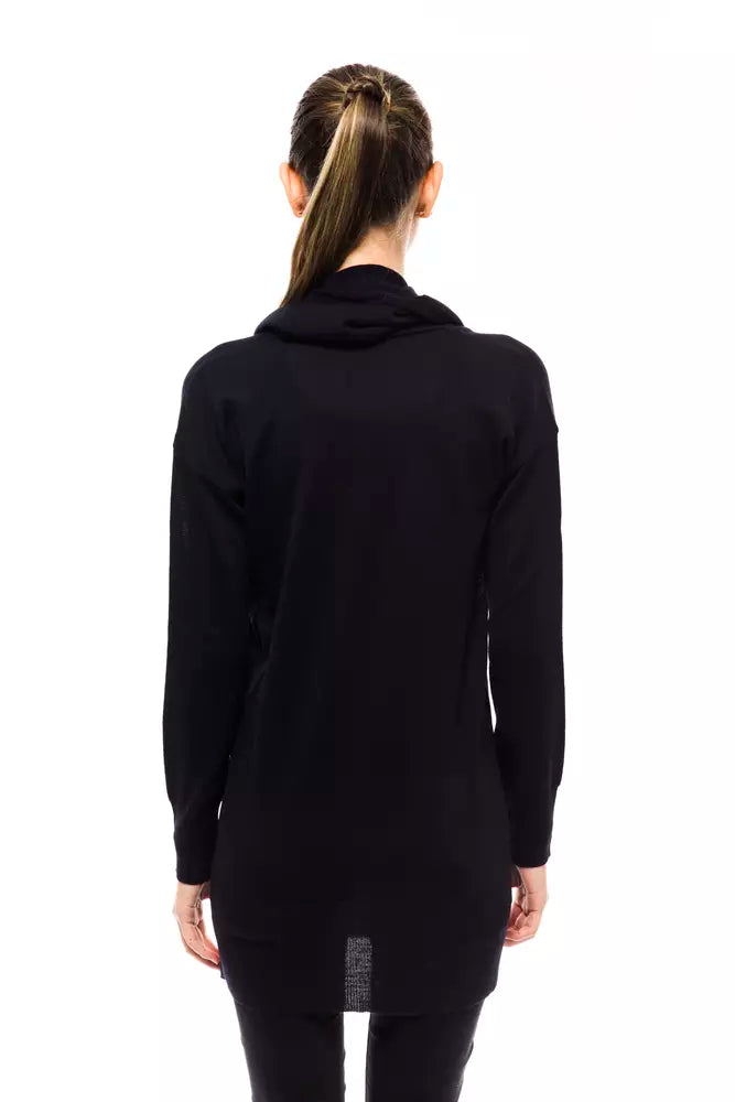 Blue wool sweater for women