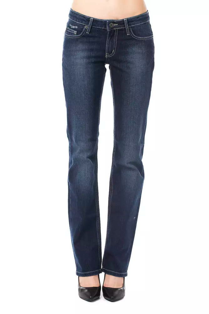 Blaue Damenjeans aus Baumwolle