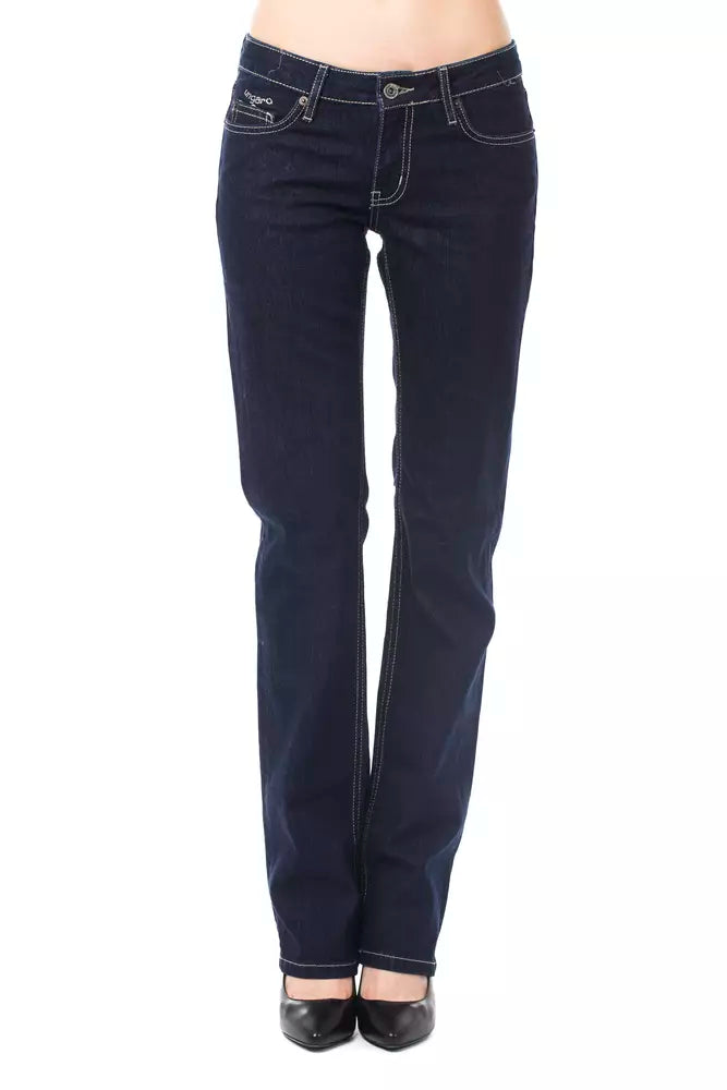 Blaue Baumwolle Frauen Jeans