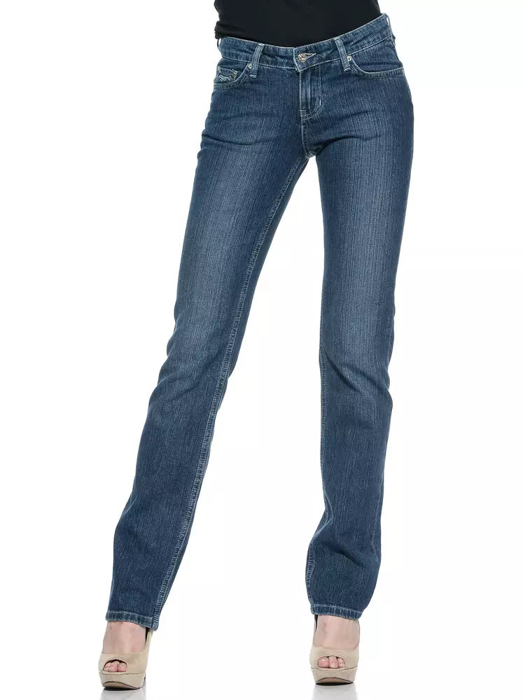 Blaue Baumwoll-Jeans für Damen