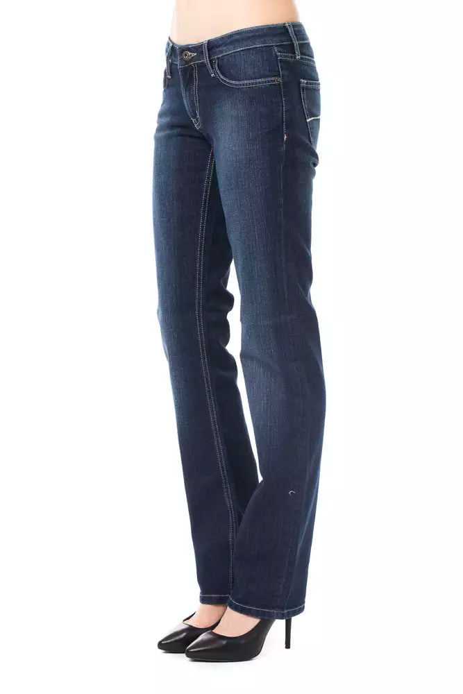 Blaue Damenjeans aus Baumwolle
