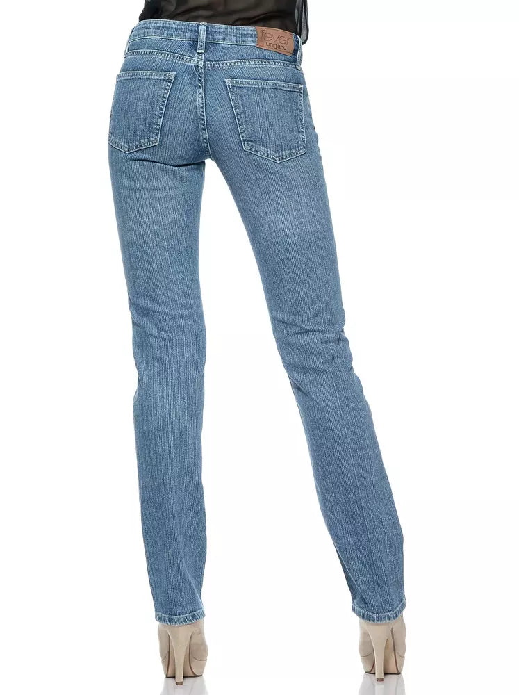 Hellblaue Damenjeans aus Baumwolle