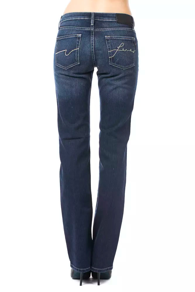 Blaue Damenjeans aus Baumwolle