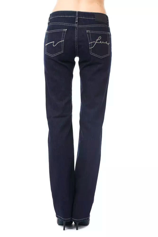 Blaue Baumwolle Frauen Jeans