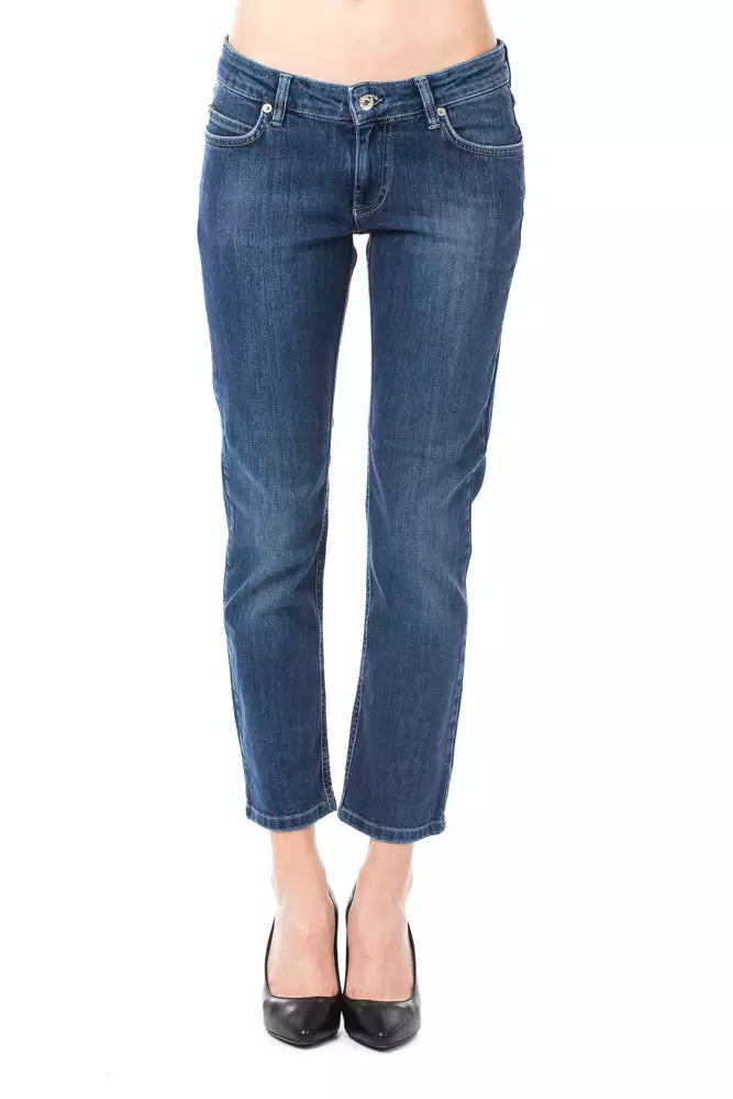 Hellblaue Damenjeans aus Baumwolle