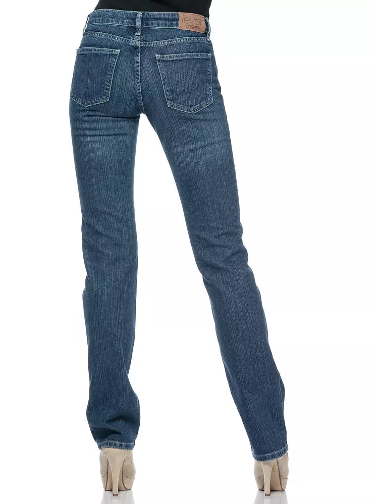 Blaue Baumwoll-Jeans für Damen