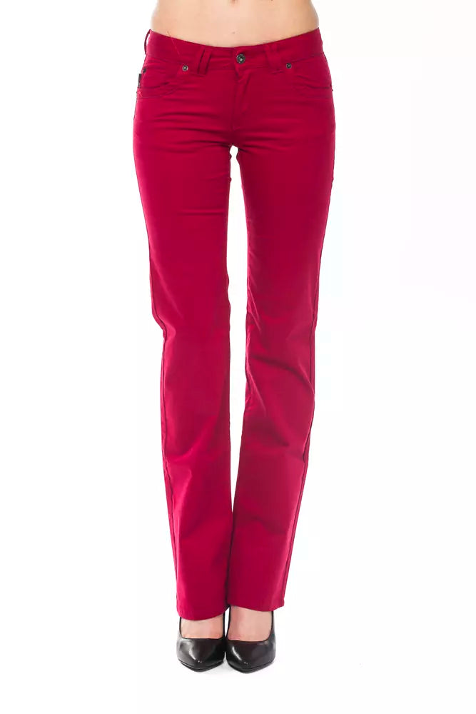 Rote Damenhose aus Baumwolle