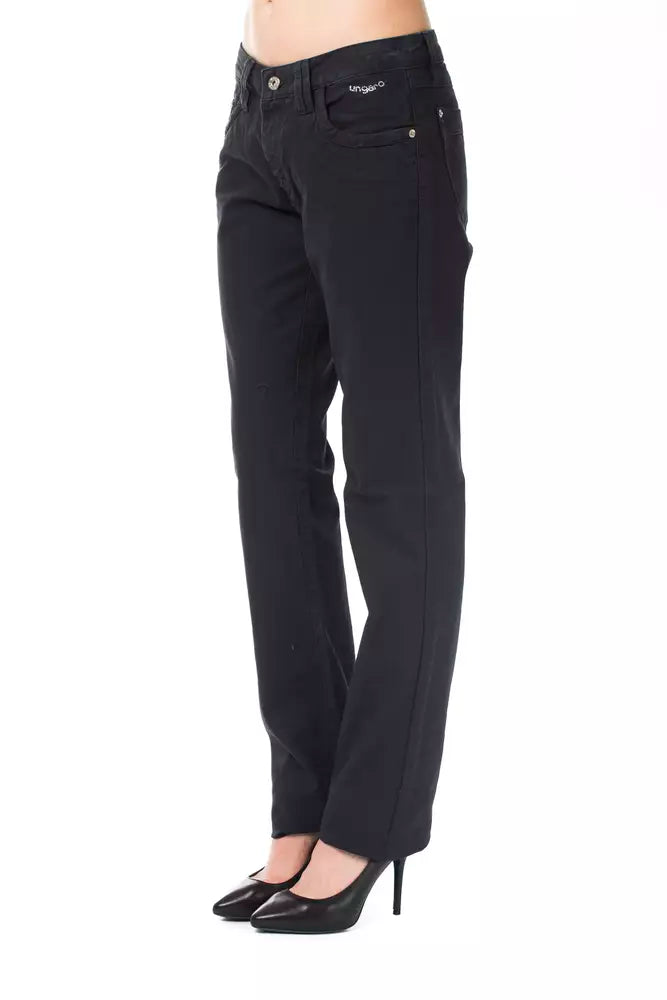 Dunkelblaue Damen-Jeans mit geradem Schnitt
