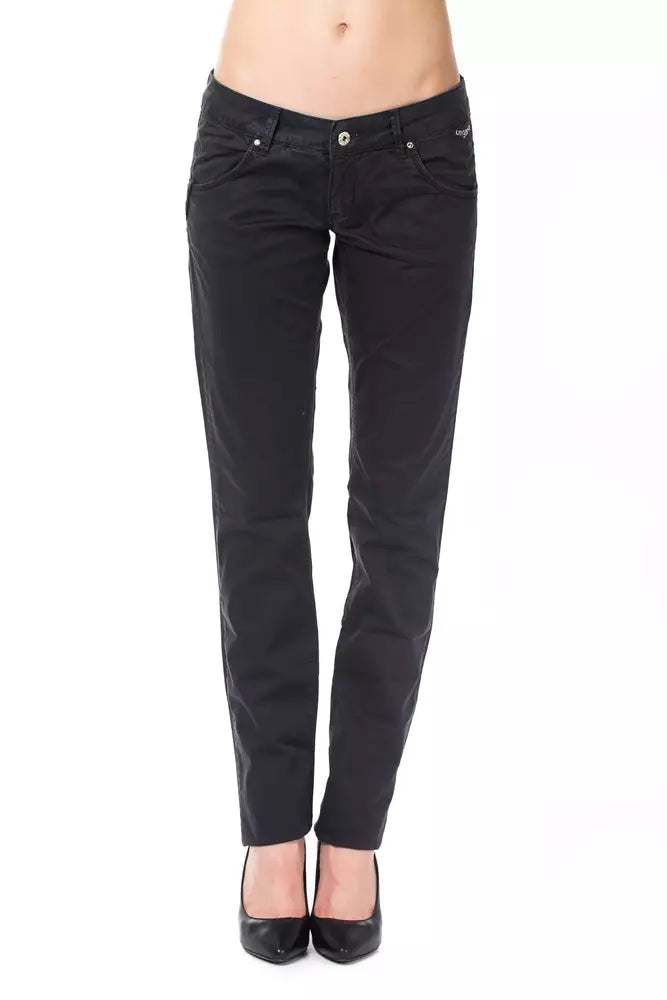 Blue cotton women's trousers