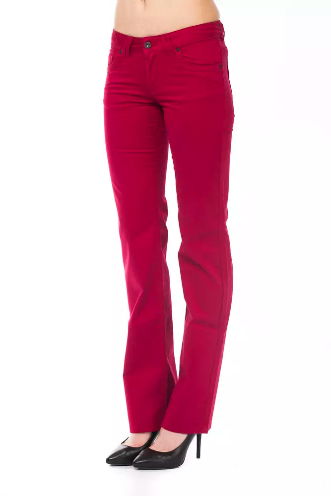 Rote Damenhose aus Baumwolle