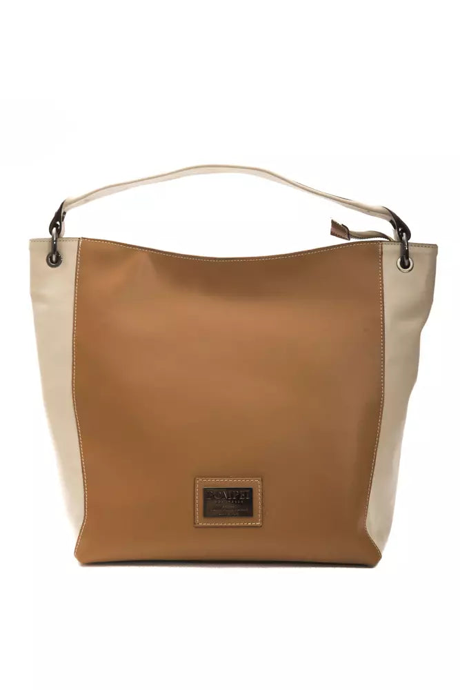 Brown leather ladies shoulder bag