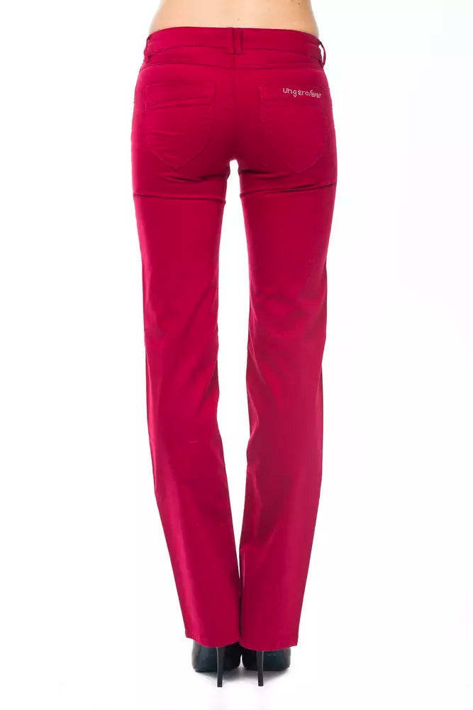 Rote Damenhose aus Baumwolle
