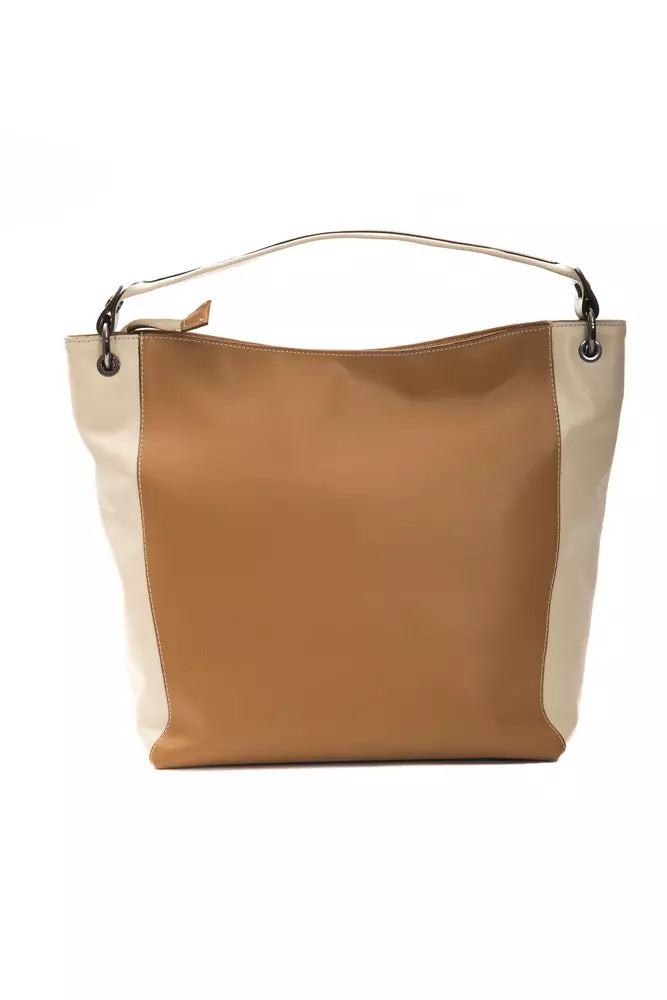 Brown leather ladies shoulder bag
