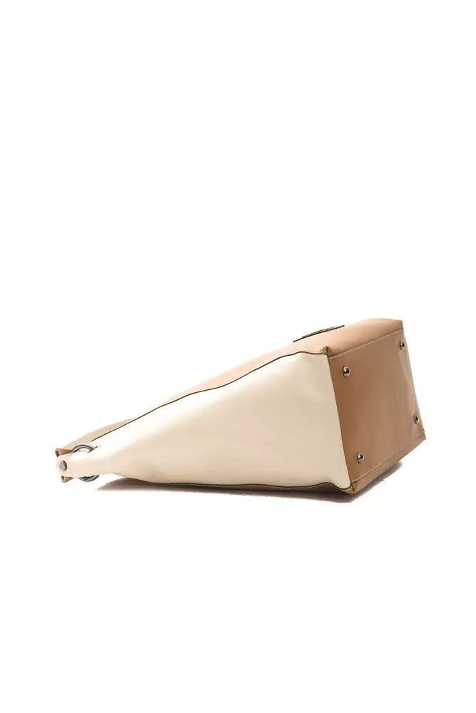 Brown leather ladies shoulder bag