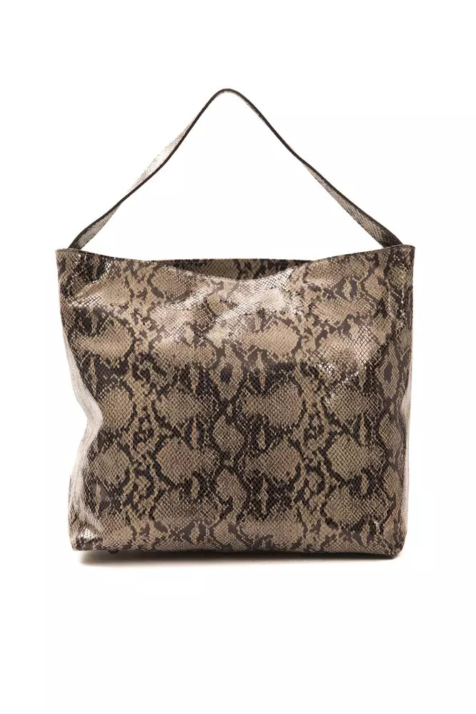 Brown leather ladies shoulder bag