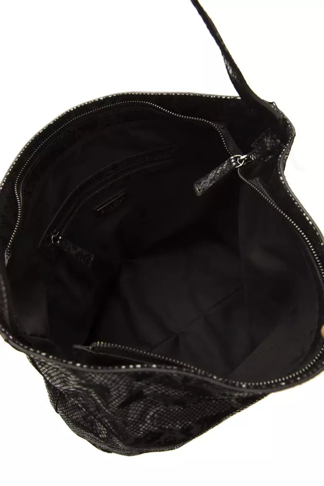 Grey leather ladies shoulder bag