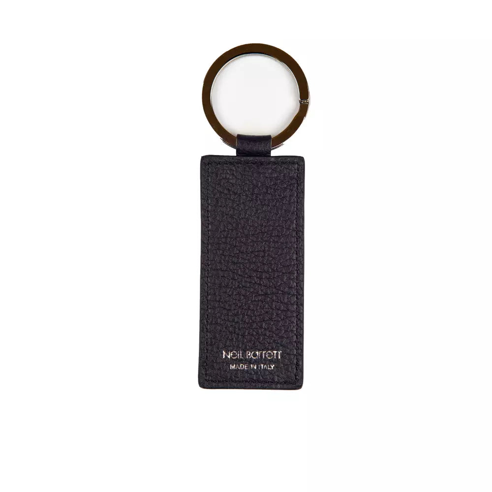 Blue leather keychain for men