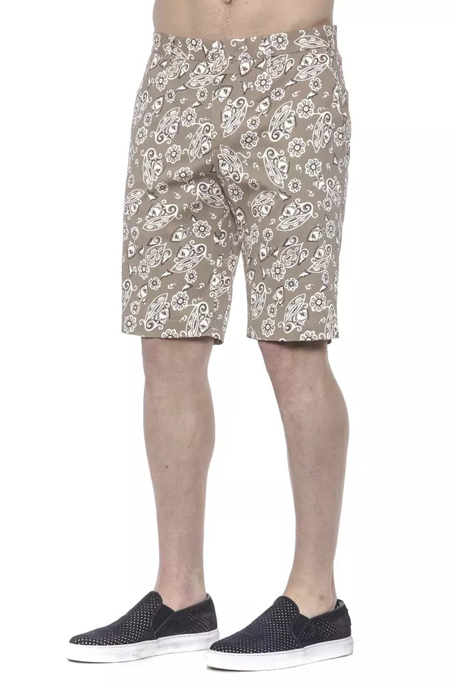Beige cotton men short