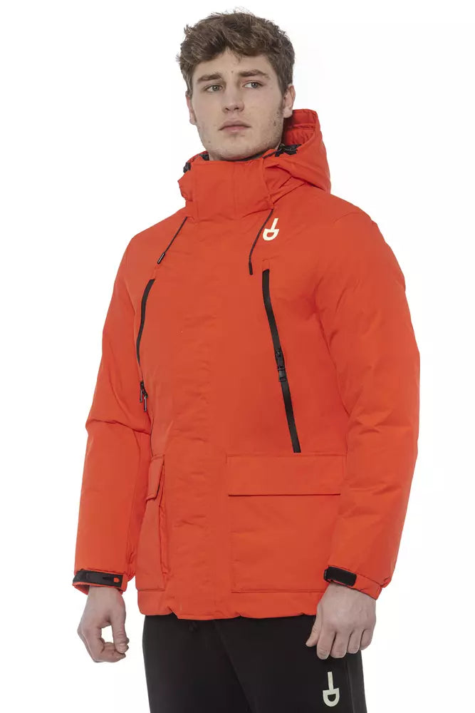 Rote Polyester-Jacke für Herren