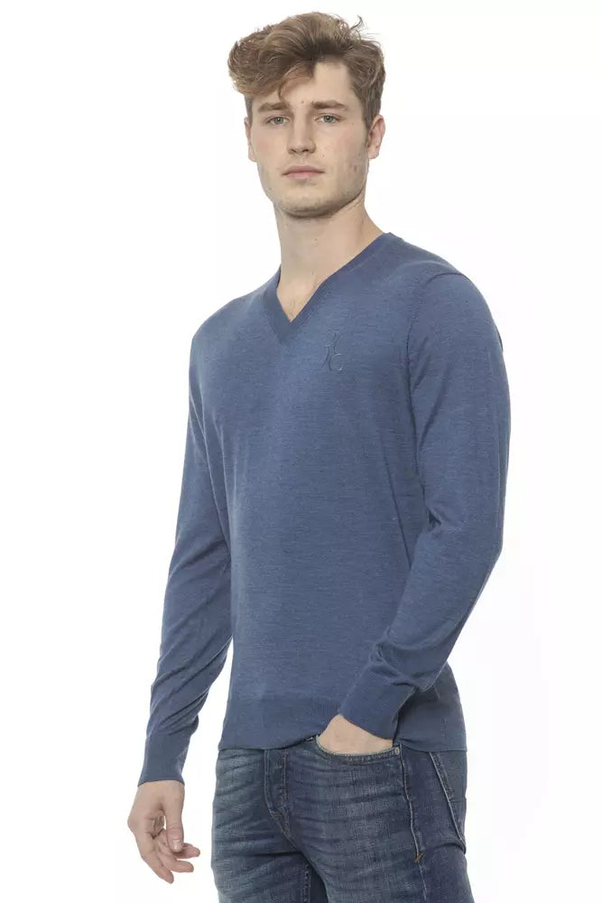 Elegant men's V-neck cashmere sweater