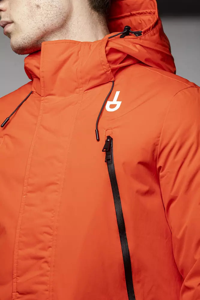 Rote Polyester-Jacke für Herren