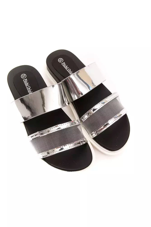Silver polyethylene women's sandal