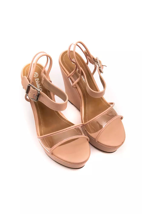 Beige polyethylene women's sandals