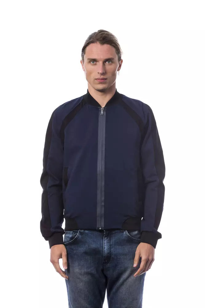 Blauer Viskose Pullover für Männer
