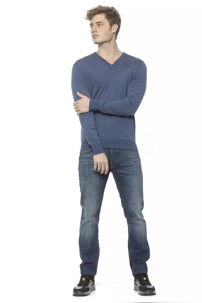 Elegant men's V-neck cashmere sweater
