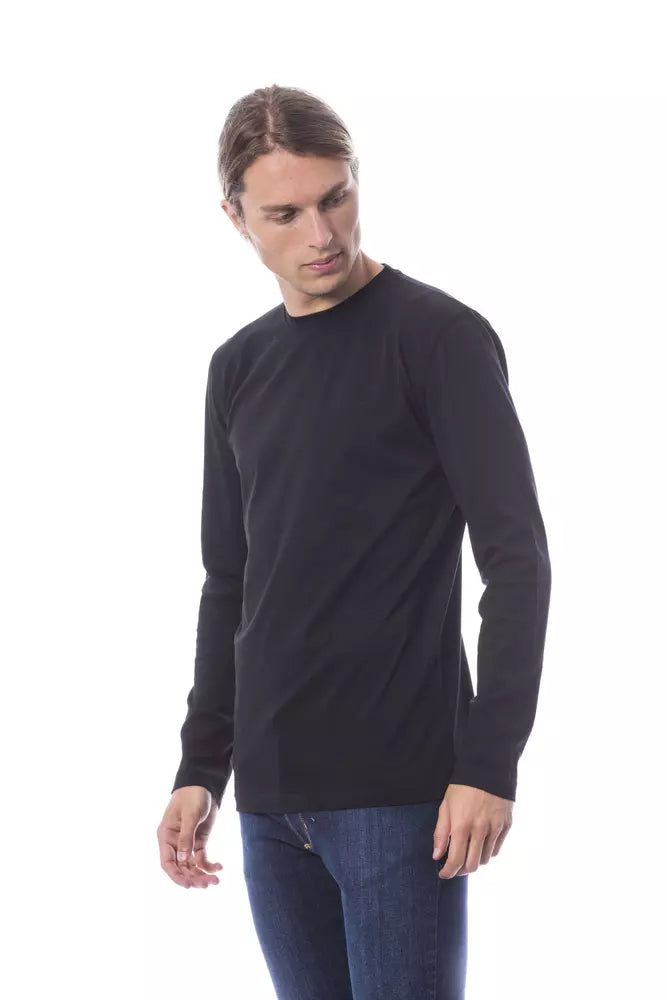 Schwarzes Baumwoll-T-Shirt für Herren