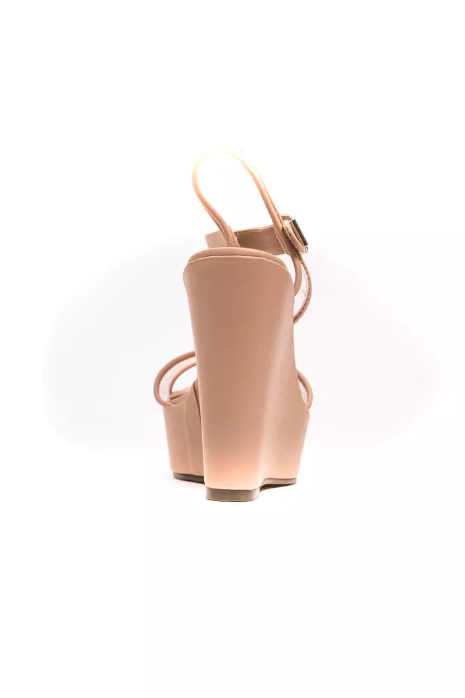Beige polyethylene women's sandals
