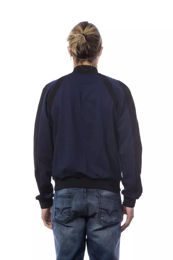 Blauer Viskose Pullover für Männer