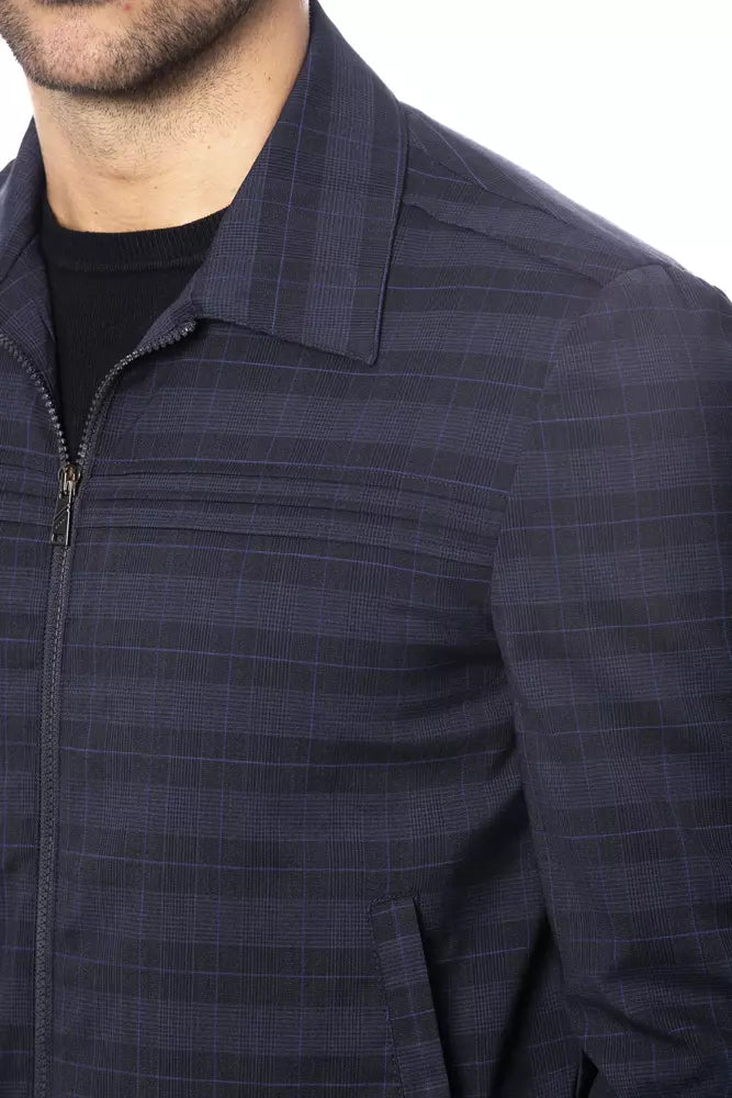 Elegant wool blend bomber jacket