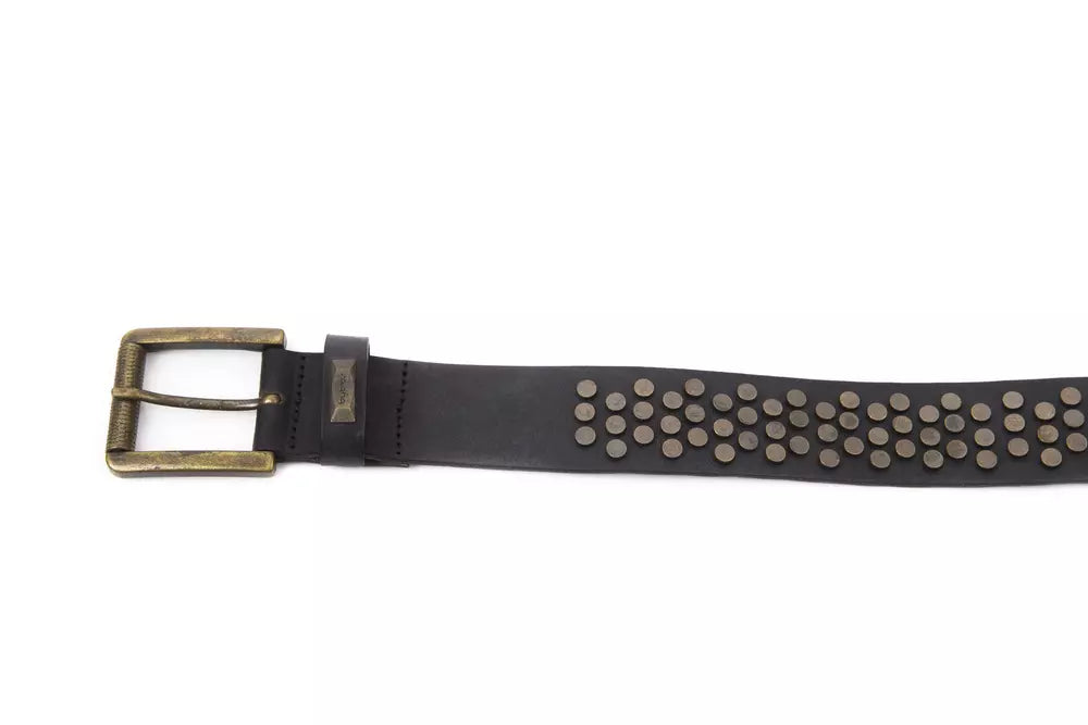Black cowhide women's belt