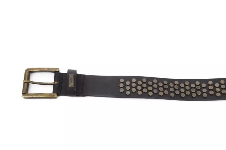 Black cowhide women's belt
