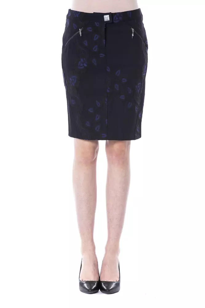 Blue cotton skirt for women