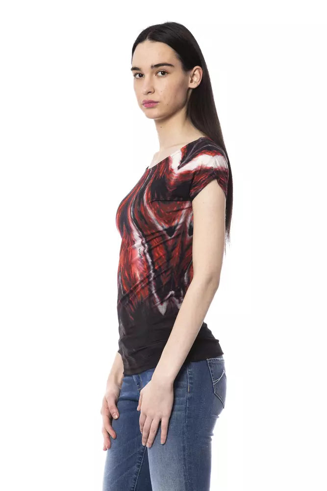 Multicolor Viskose Damen Top