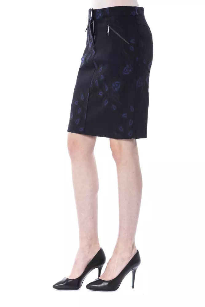Blue cotton skirt for women