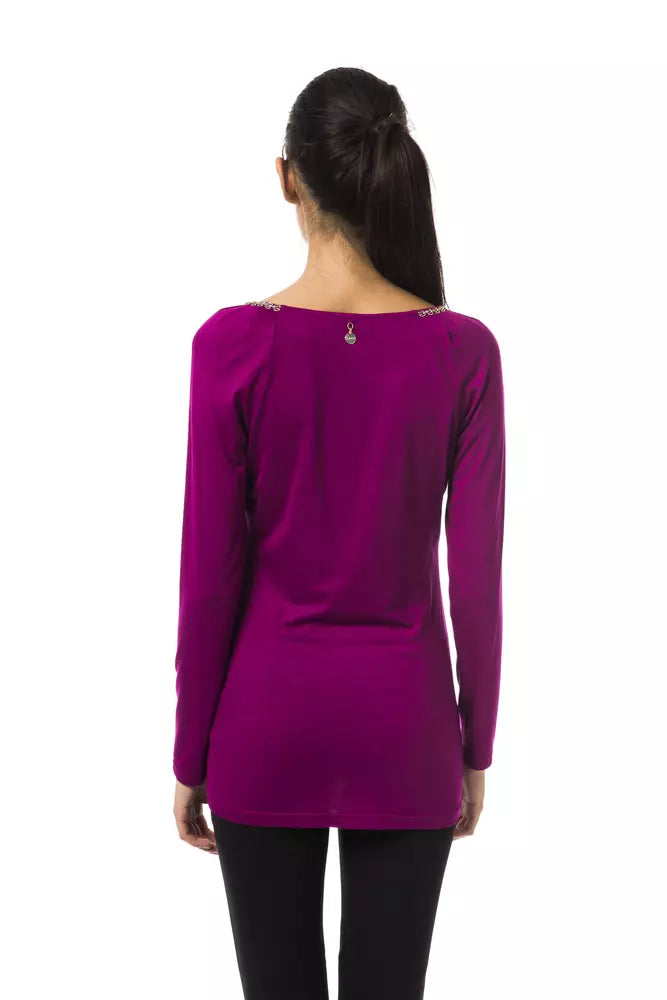 Purple viscose women's top