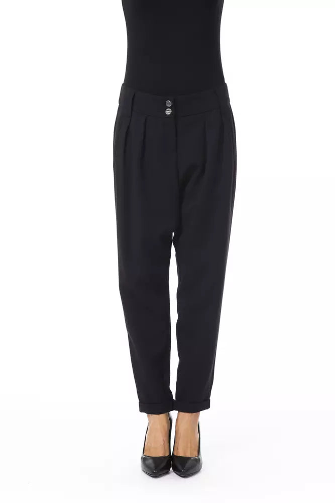 Schwarze Polyesterhose für Damen