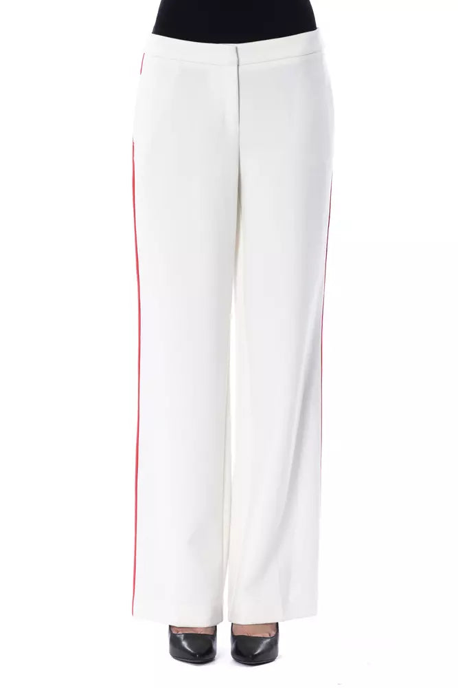 Weiße Damenhose aus Polyester