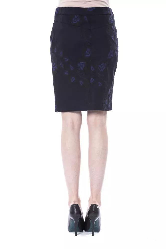 Blue cotton skirt for women