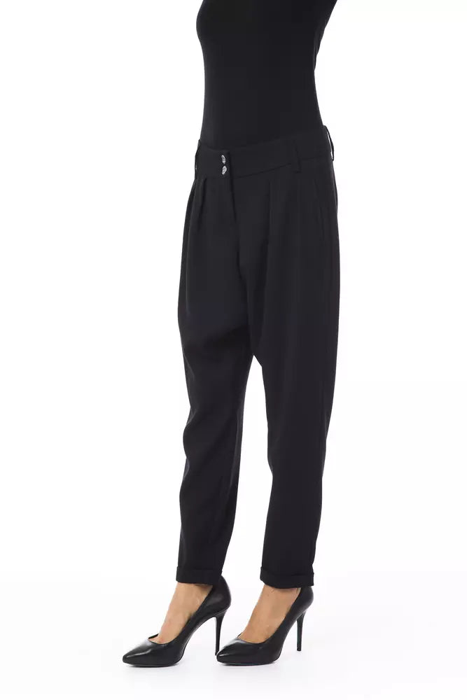 Schwarze Polyesterhose für Damen