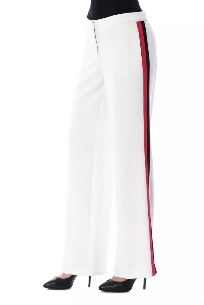 Weiße Damenhose aus Polyester