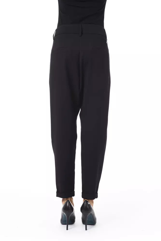 Schwarze Polyesterhose für Damen