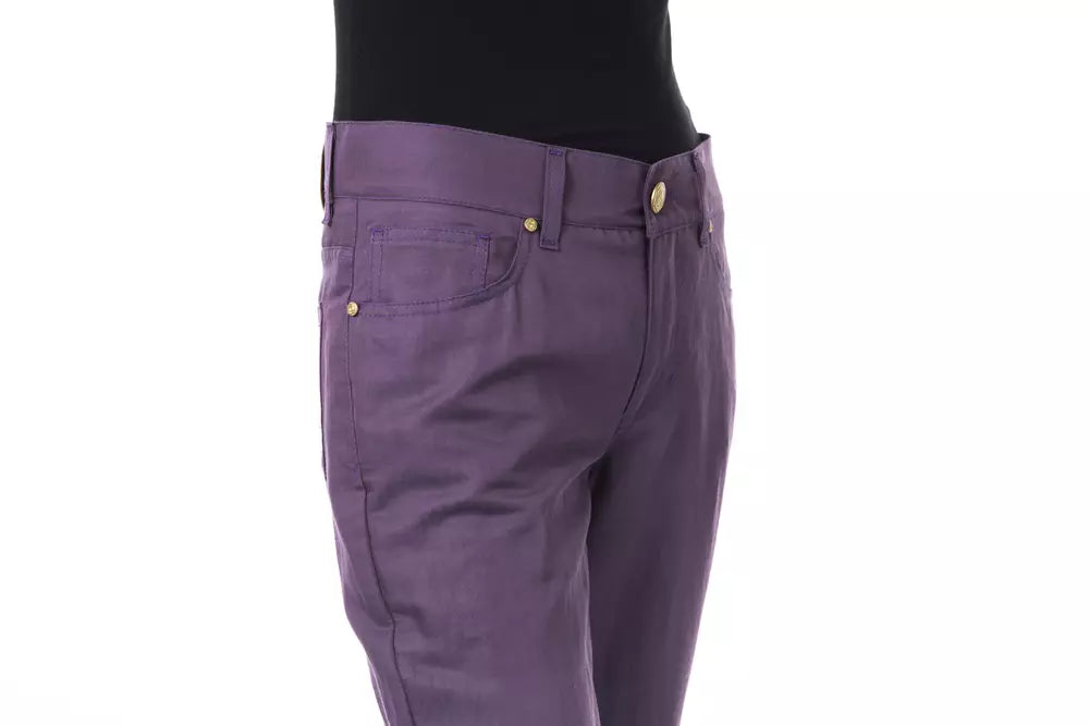 Lila Damenhose aus Baumwolle